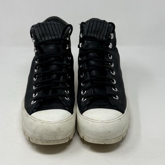 Converse All Star Chuck GoreTex Lugged Soles High Shoes Womens 9.5 Black Leather - Picture 7 of 16